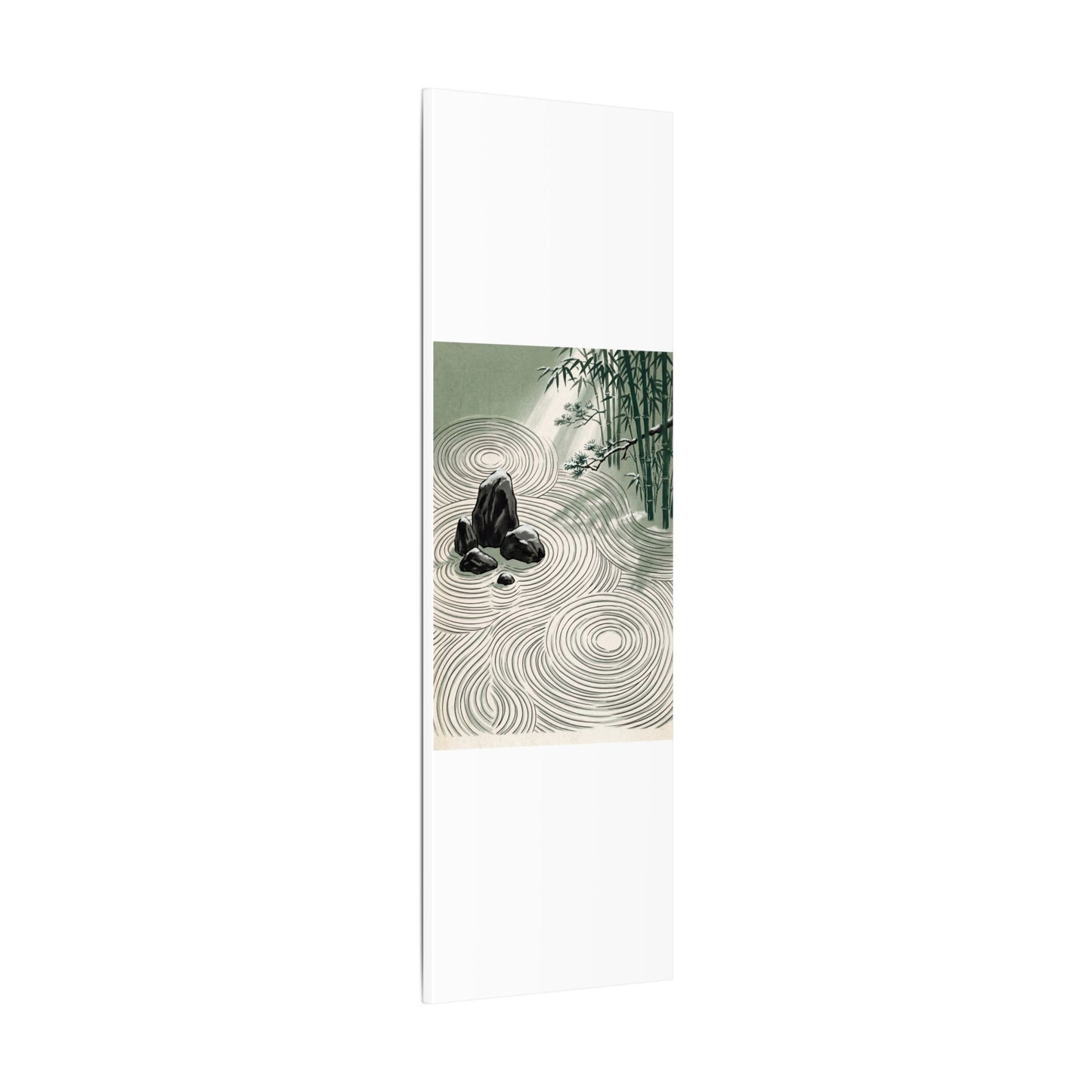 Shibui Rock Garden Canvas Art - Zen Ukiyo E Inspired