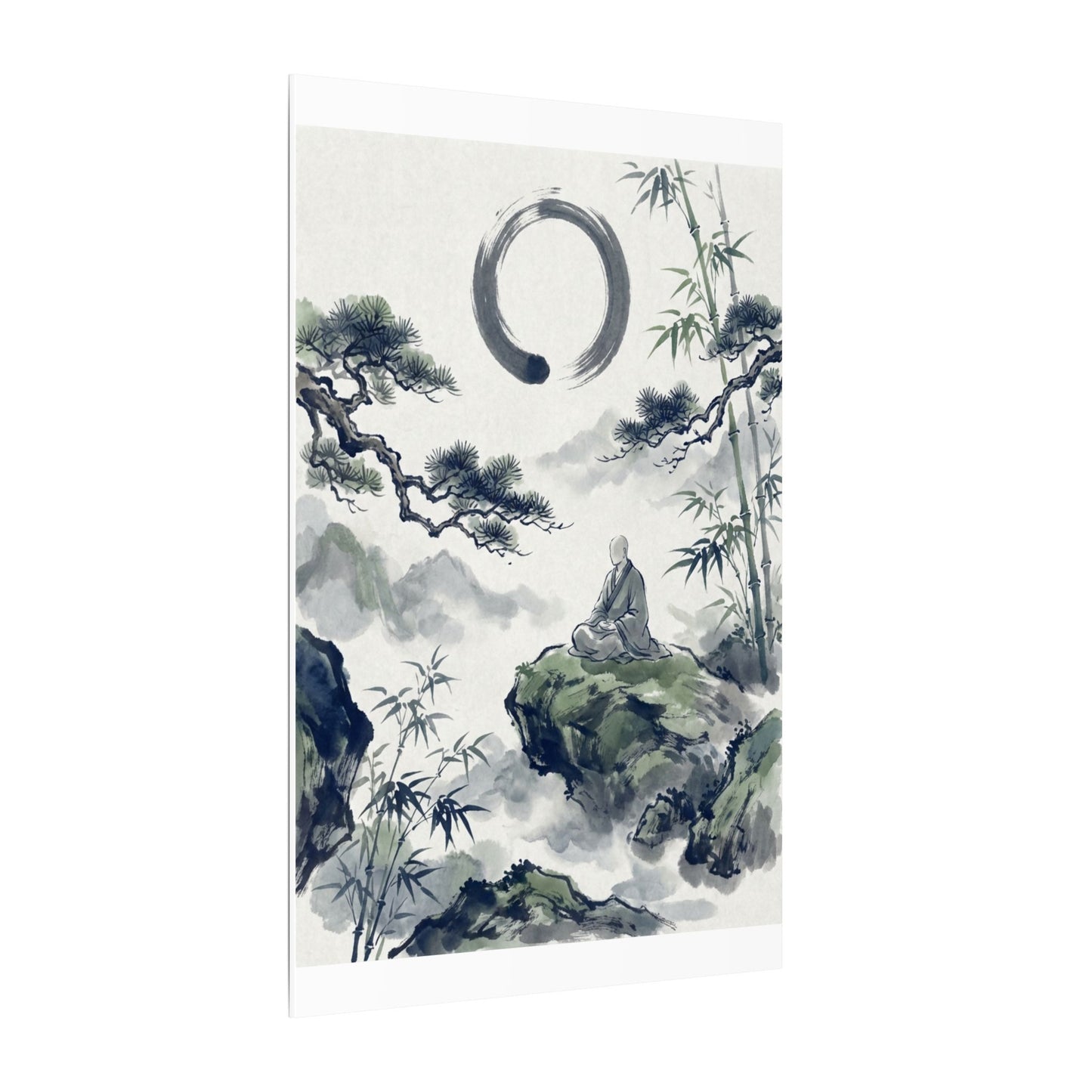Zen Sumi-e Canvas Art
