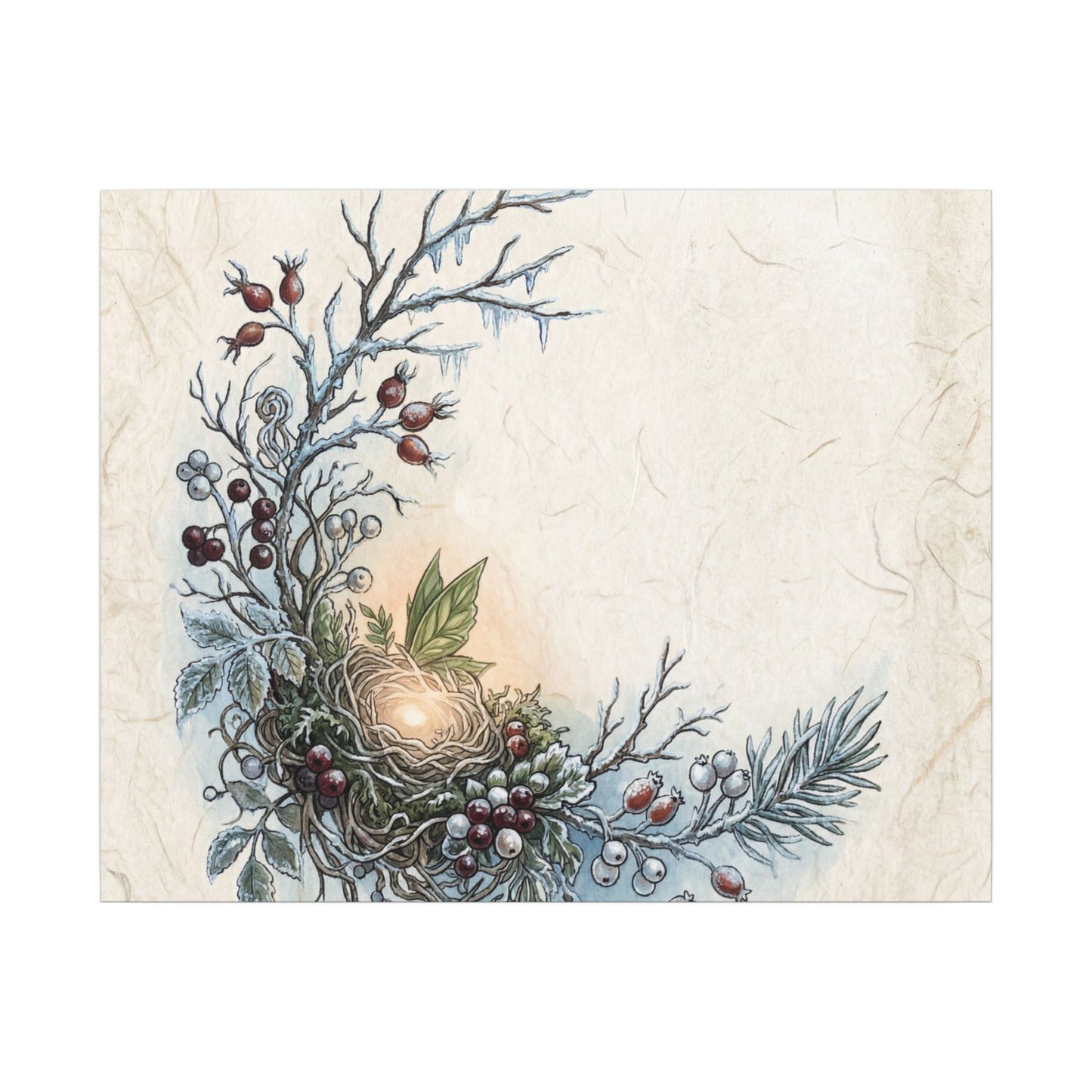 Winter Shoji Screen Forest Whimsy Canvas Art | Enchanting Decor