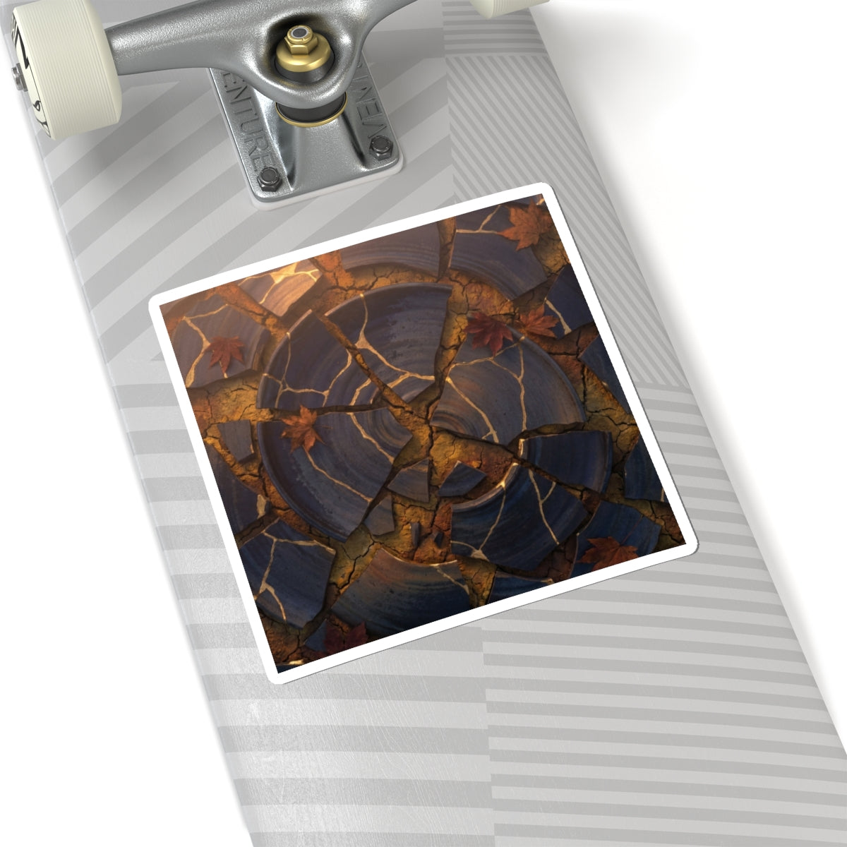 Seijaku Cracked Earth Sticker - Kintsugi Gold Repair