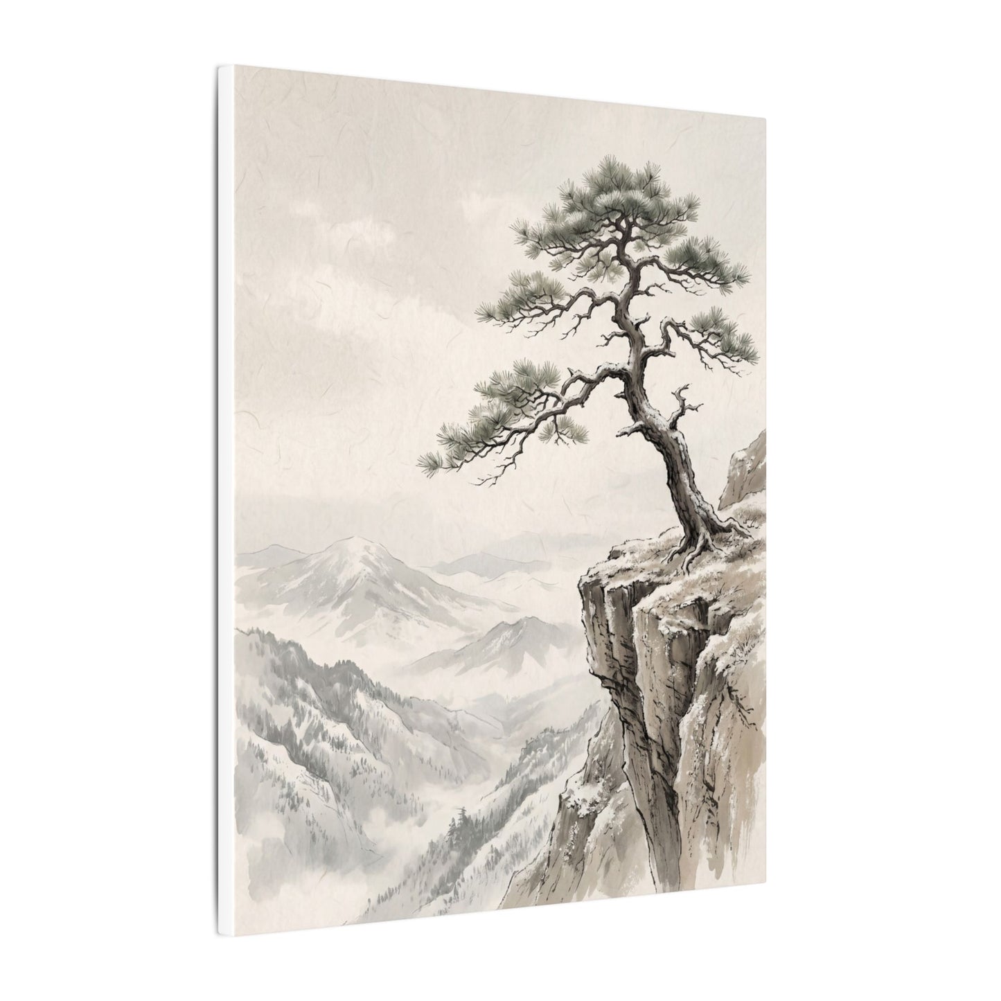 Seijaku Pine Tree Canvas Art - Japandi Japanese Pattern