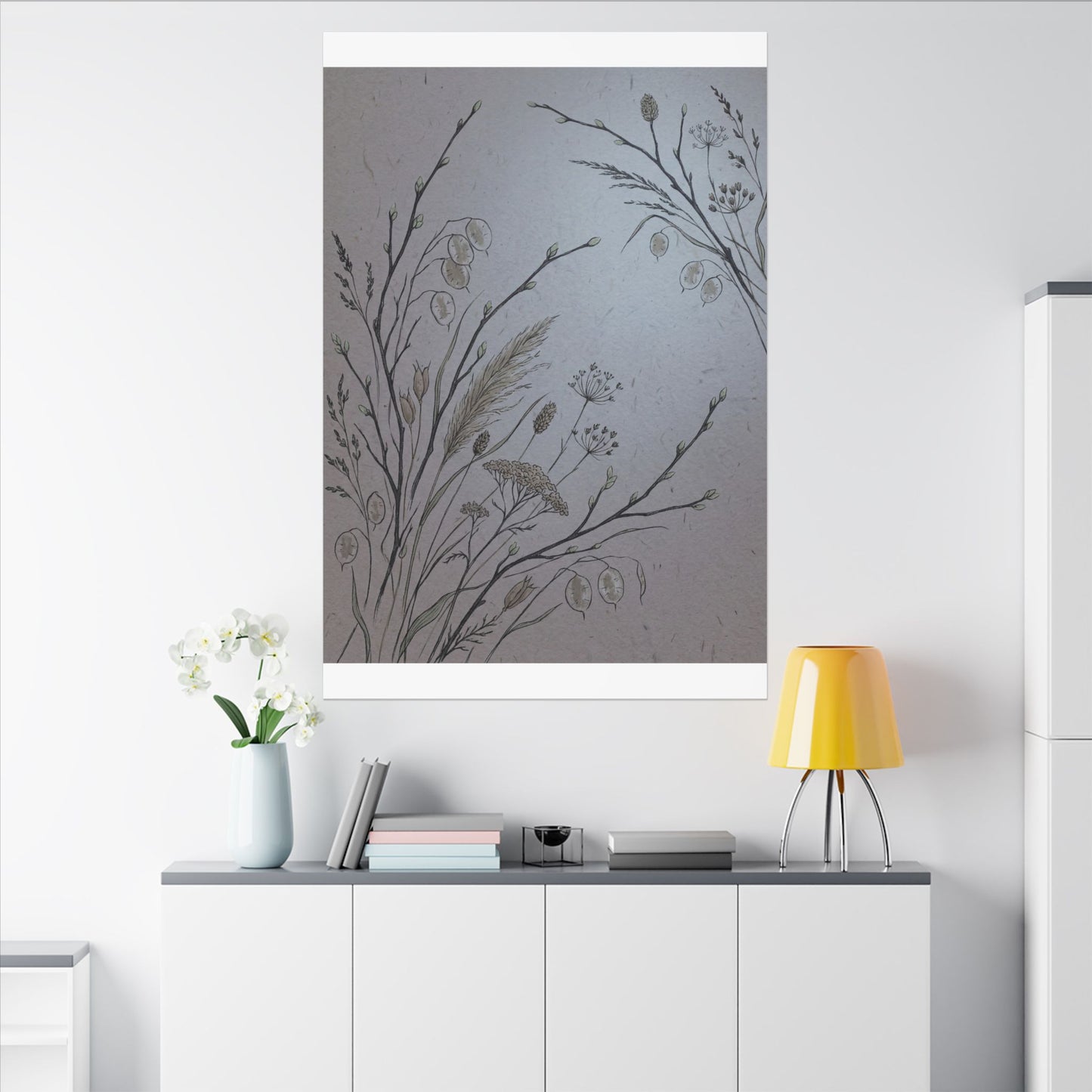 Spring Dried Flowers Japanese Pattern Canvas Art | Cozy Decor