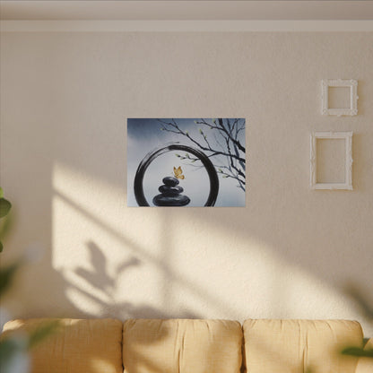 River Stones Spring Canvas Art | Zen Peaceful Design