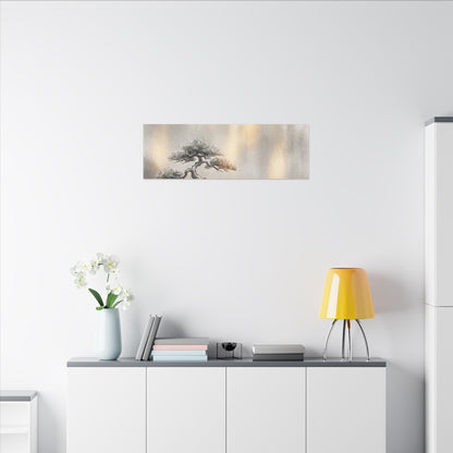 Pine Tree Canvas Art | Winter Japandi Japanese Pattern Art