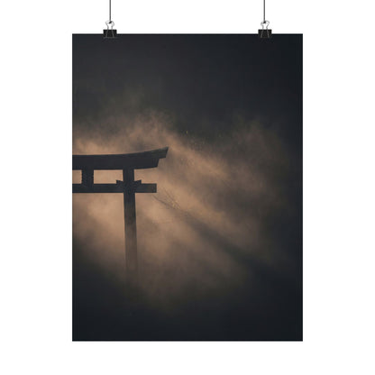 Spring Torii Gate Shadow Zen Wall Art Print | Luxurious Decor