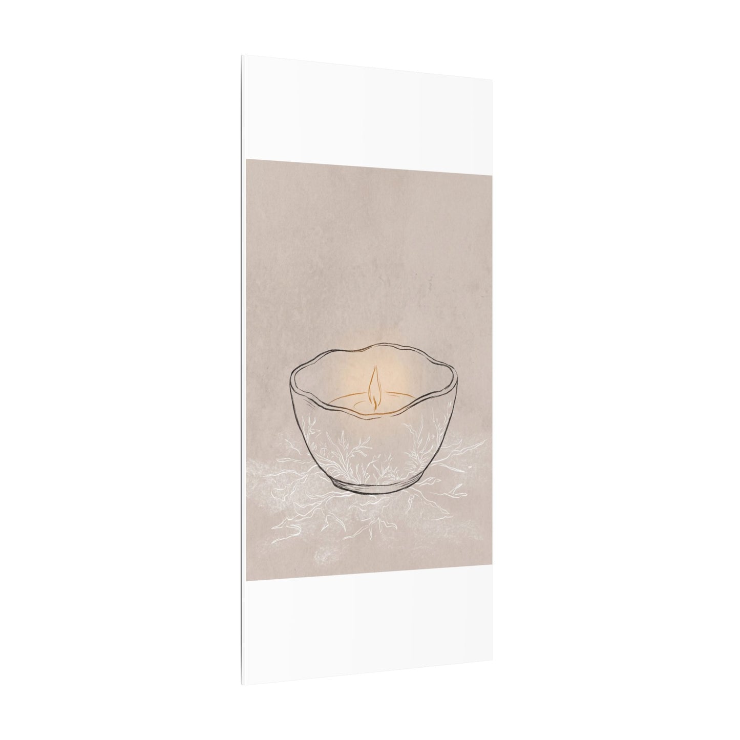 Ceramic Bowl Minimal Line Canvas Art | Neutral Japandi Art