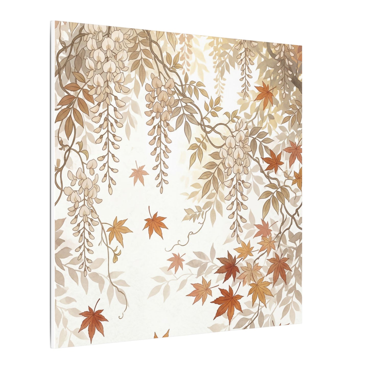 Shibui Wisteria Canvas Art - Japandi Japanese Pattern