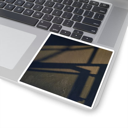 Golden Hour Shadow Play Sticker - Dark Japandi Kanso Art Print