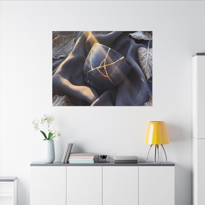Winter Silk Drape Gold Repair Canvas Art | Artful Decor