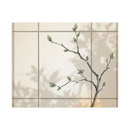 Shoji Screen Spring Canvas Art | Japandi Cozy Design