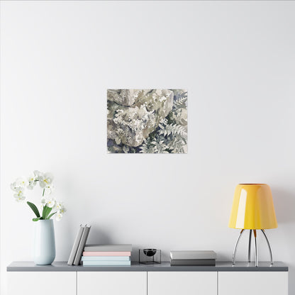Stone Lantern Watercolor Canvas Art | Elegant Japandi Art