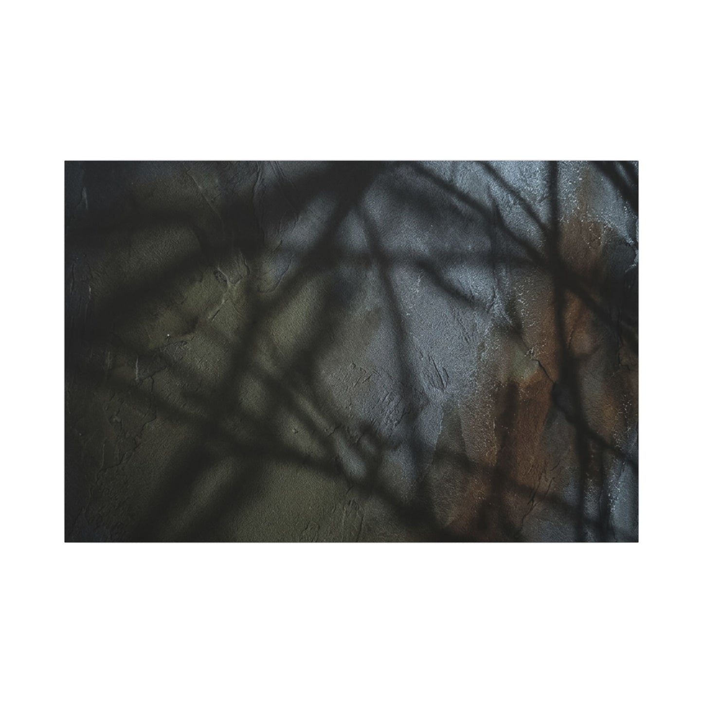 Shadow Play Dark Texture Canvas Art | Sophisticated Dark Japandi Art