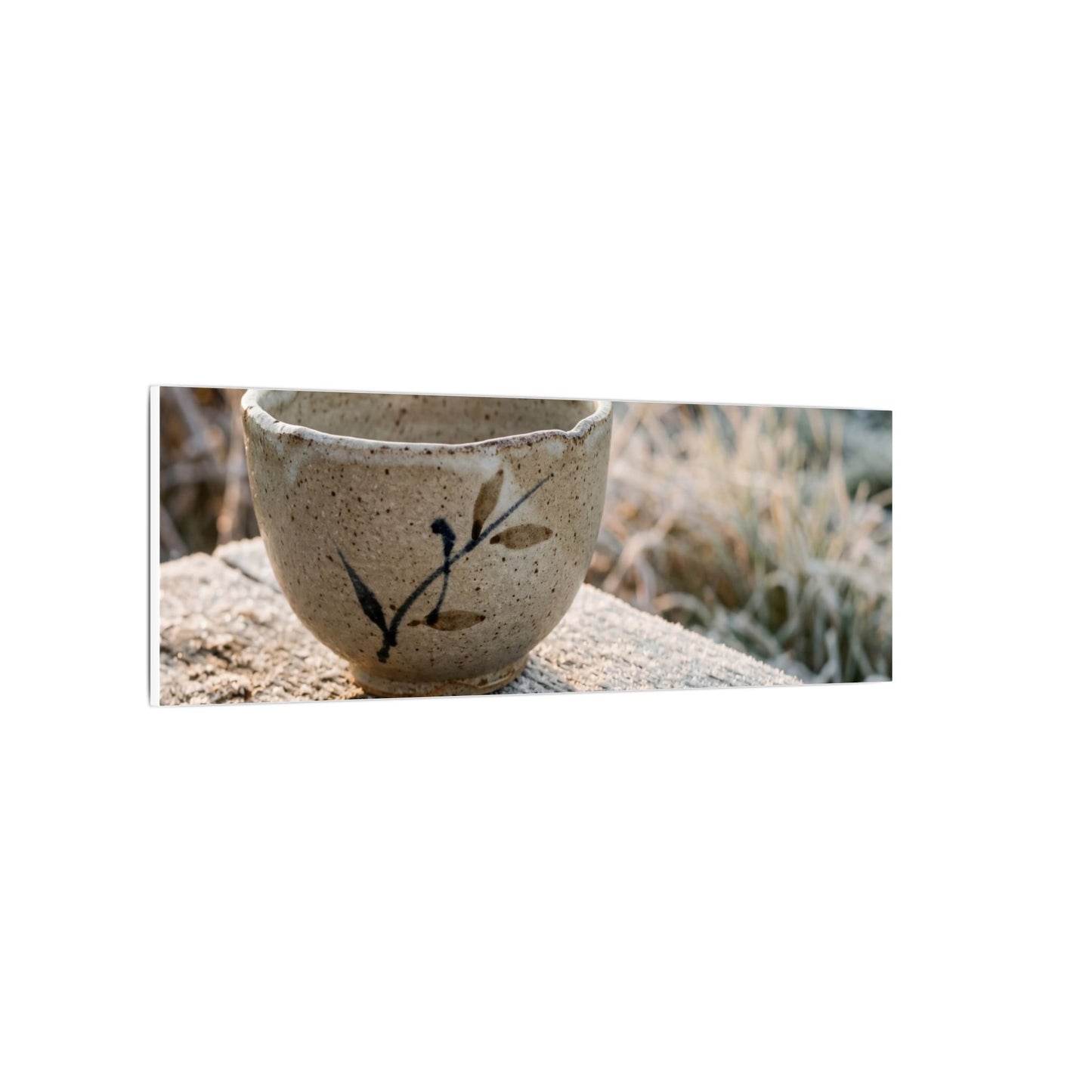 Golden Hour Ceramic Bowl Canvas Art - Japandi Ma
