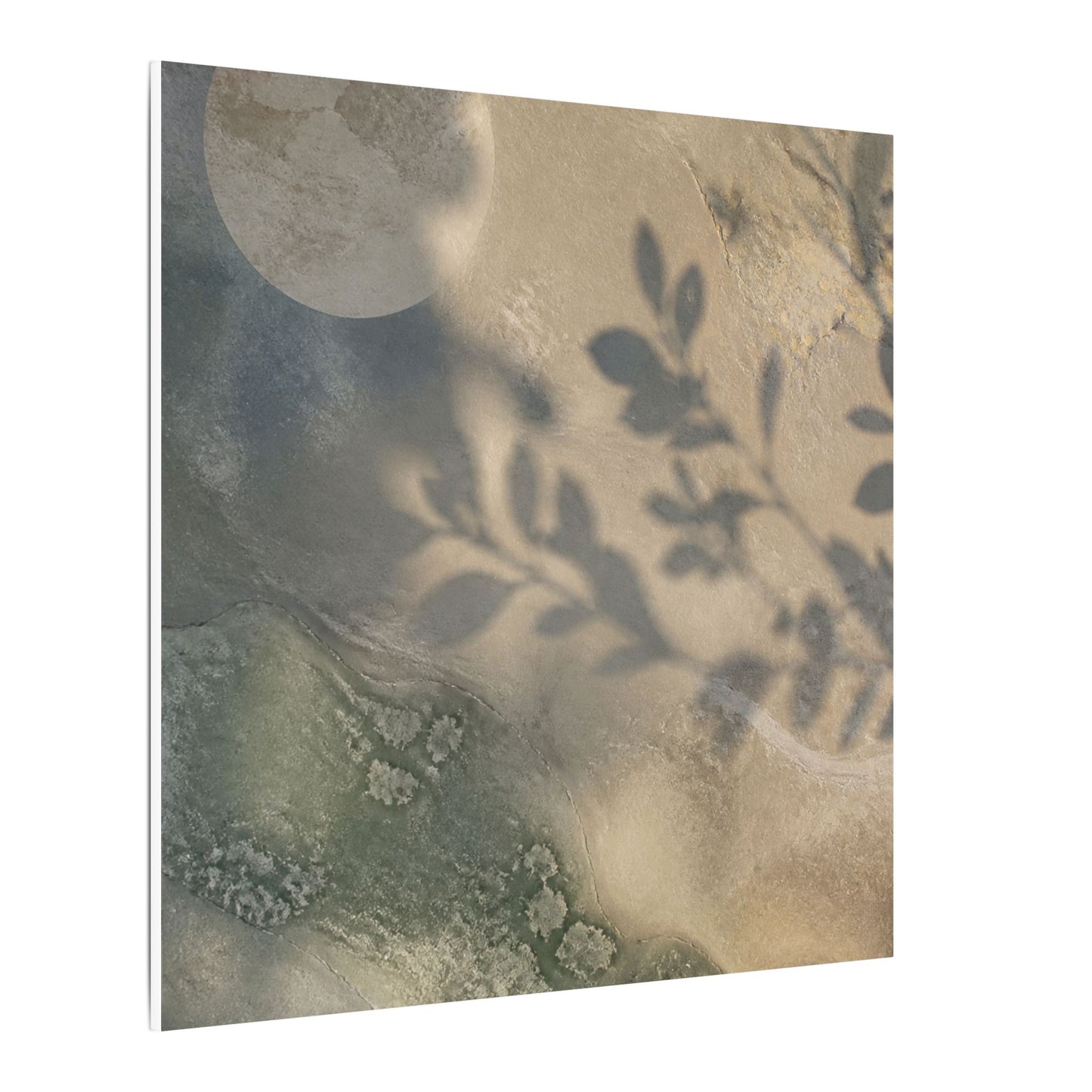 Japandi Shadow Play in Moonlight | Texture Canvas Art