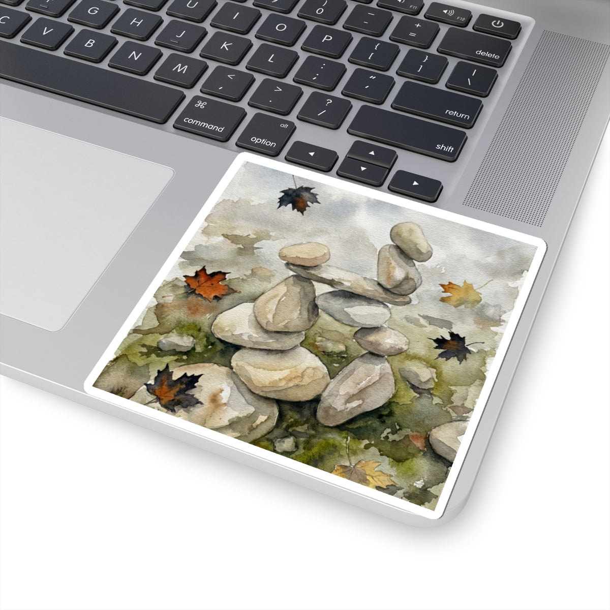 Overcast River Stones Sticker - Japandi Fukinsei