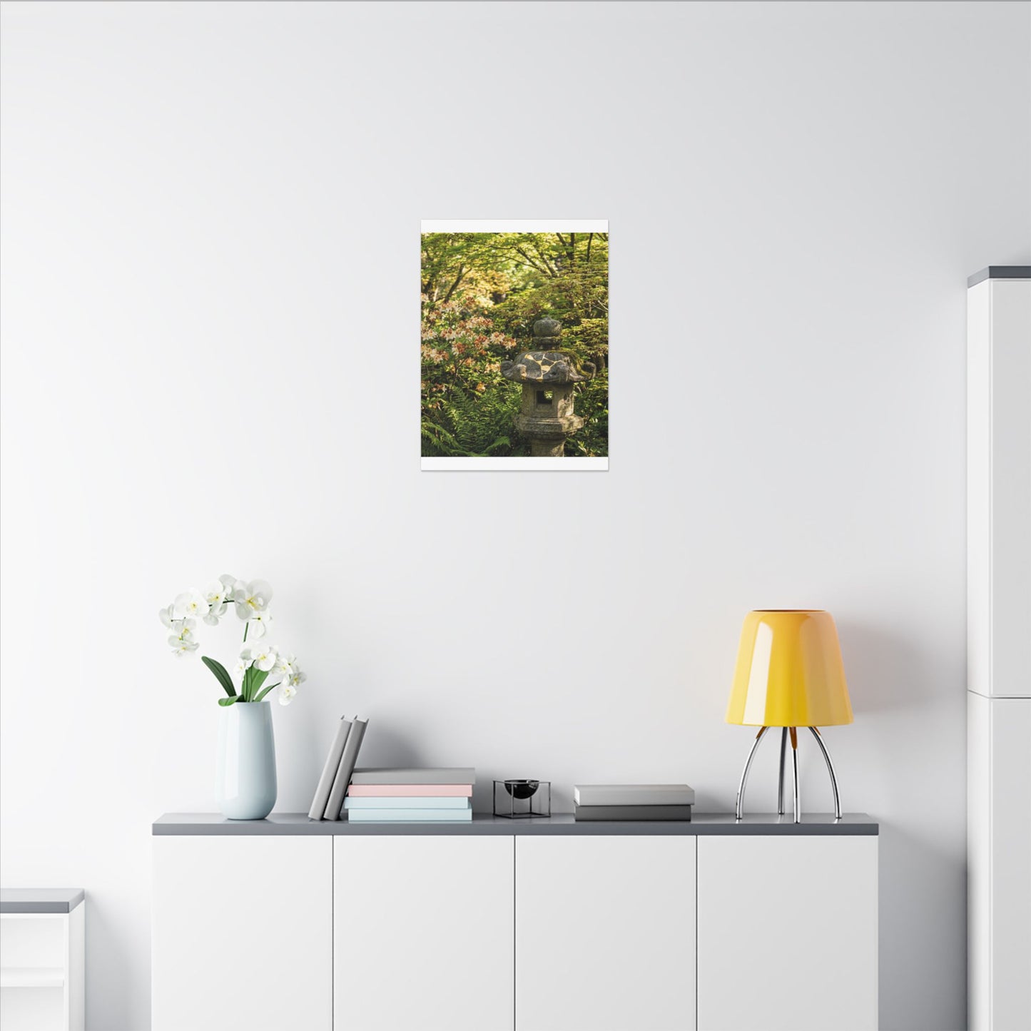 Spring Stone Lantern Gold Repair Canvas Art | Beautiful Decor