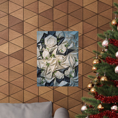 Paper Fold Gold Vein Wall Art Print | Resilient Kintsugi Art