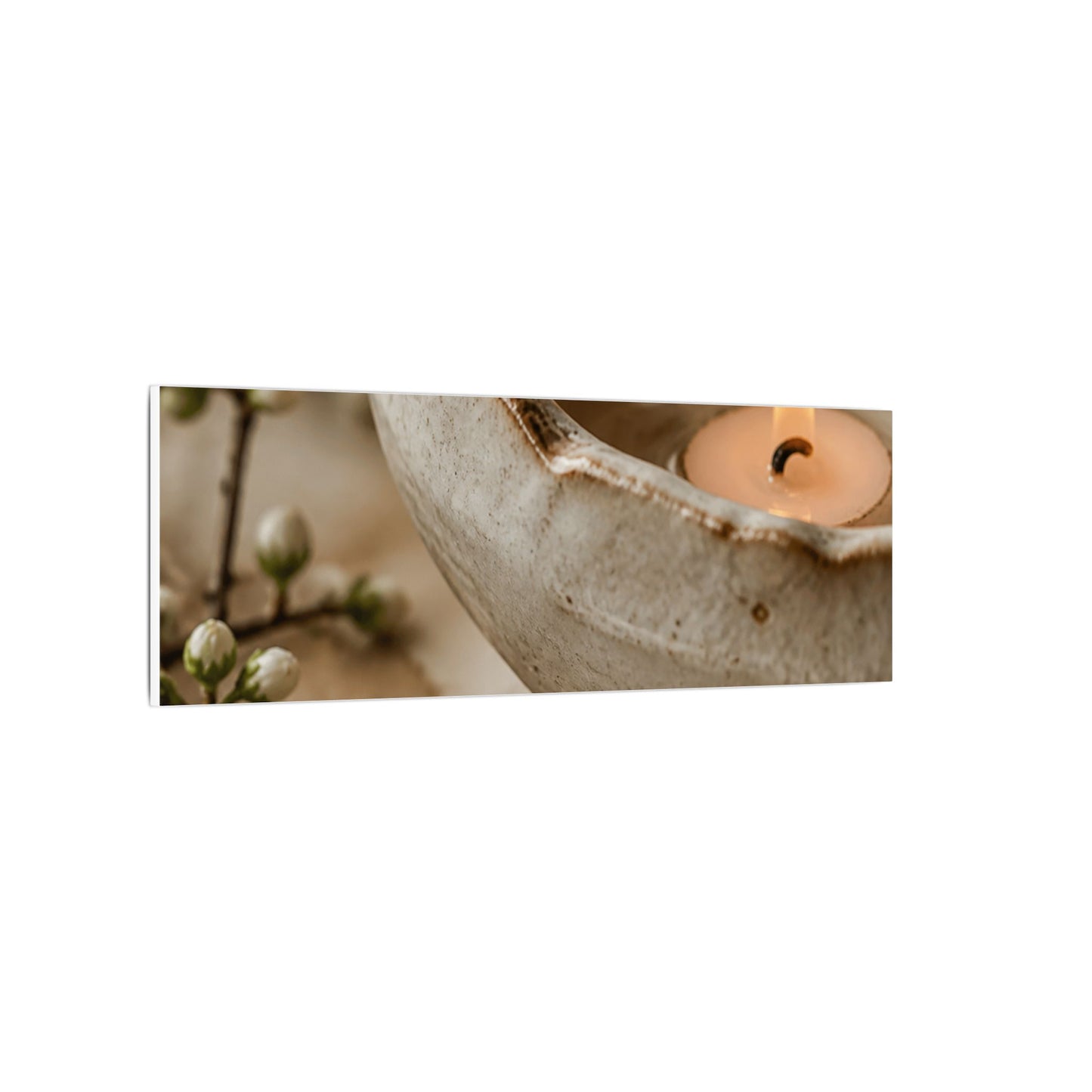 Kanso Ceramic Bowl Canvas Art - Japandi Watercolor