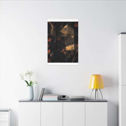 Autumn Silk Drape Shadow Zen Canvas Art | Bold Decor