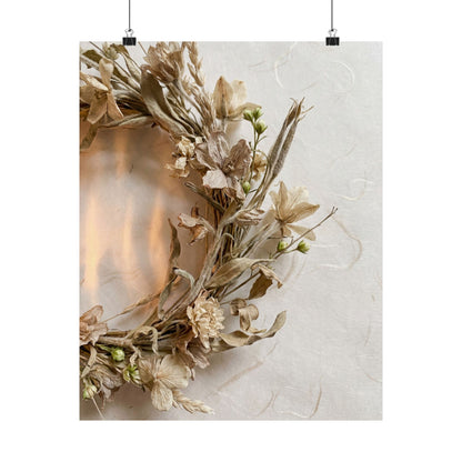 Spring Dried Flowers Japanese Pattern Wall Art Print | Warm Decor Art Print