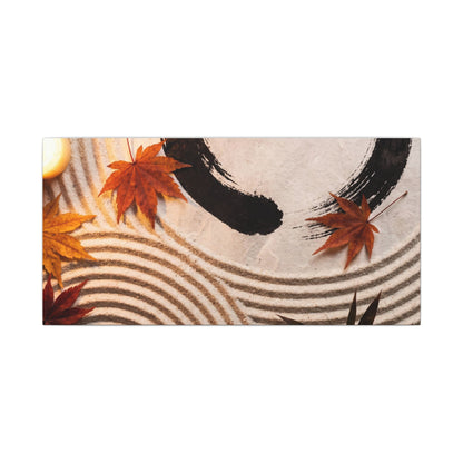 Tranquil Rock Garden Canvas Art - Enso Zen