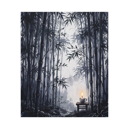 Tranquil Bamboo Grove Canvas Art - Sumi E Zen