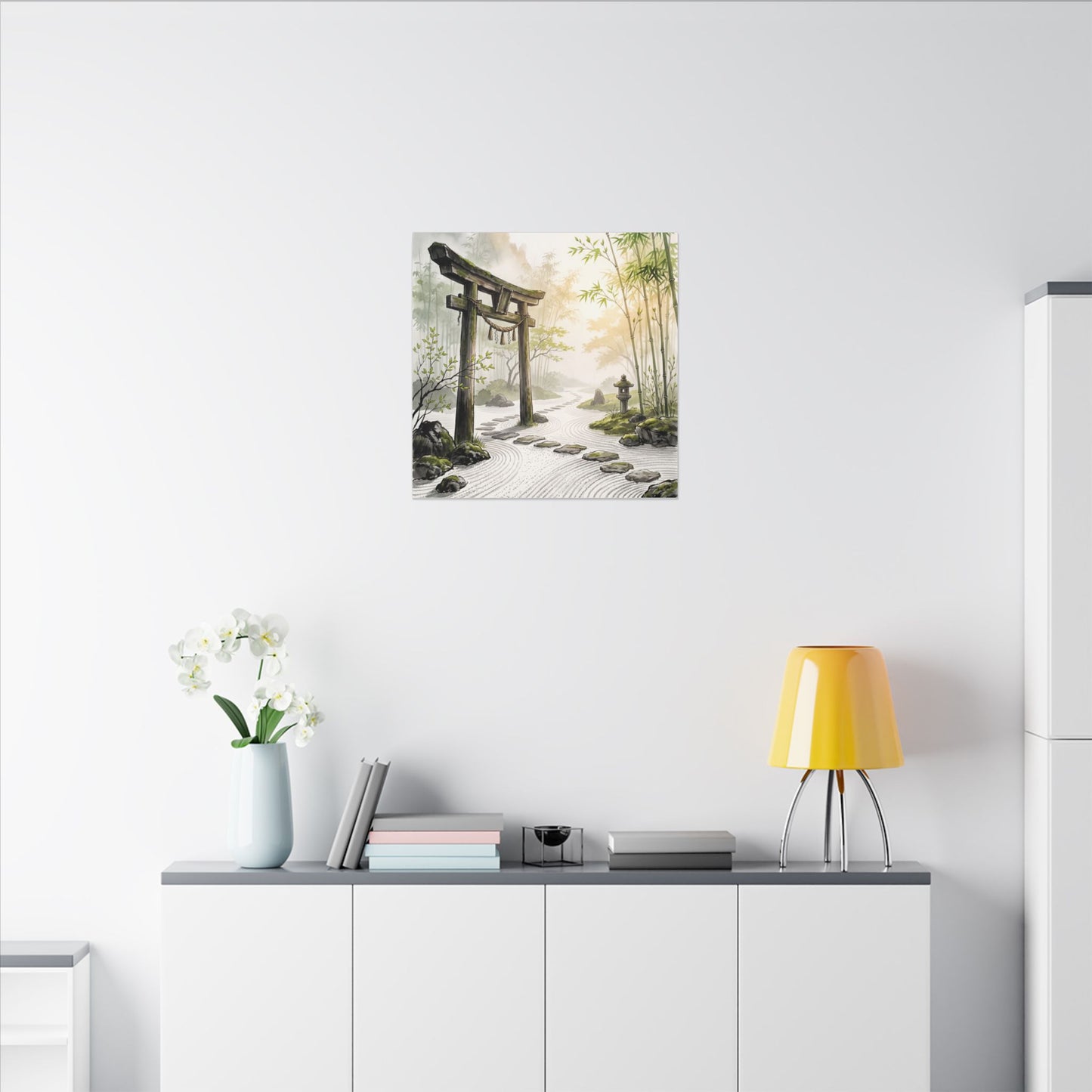 Peaceful Torii Gate Canvas Art - Karesansui Zen
