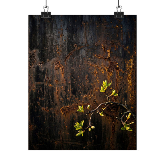 Rust Patina Wall Art Print | Spring Dark Japandi Moody Minimal Art