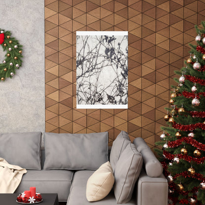 Shadow Play Wall Art Print | Winter Japandi Japanese Pattern Art