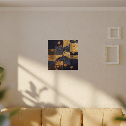 Autumn Water Ripple Crackle Gold Canvas Art | Artful Decor