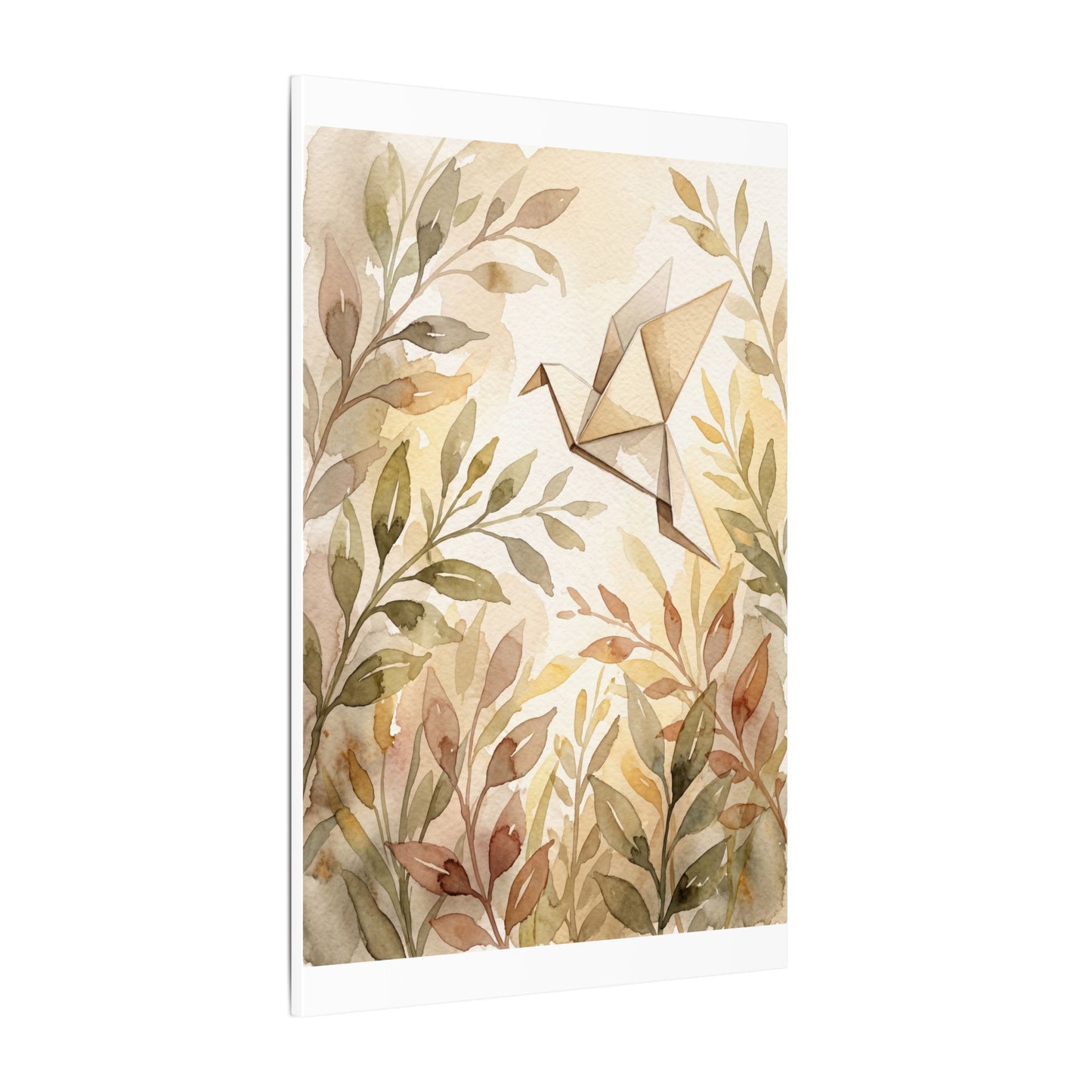 Fukinsei Paper Fold Canvas Art - Japandi Watercolor