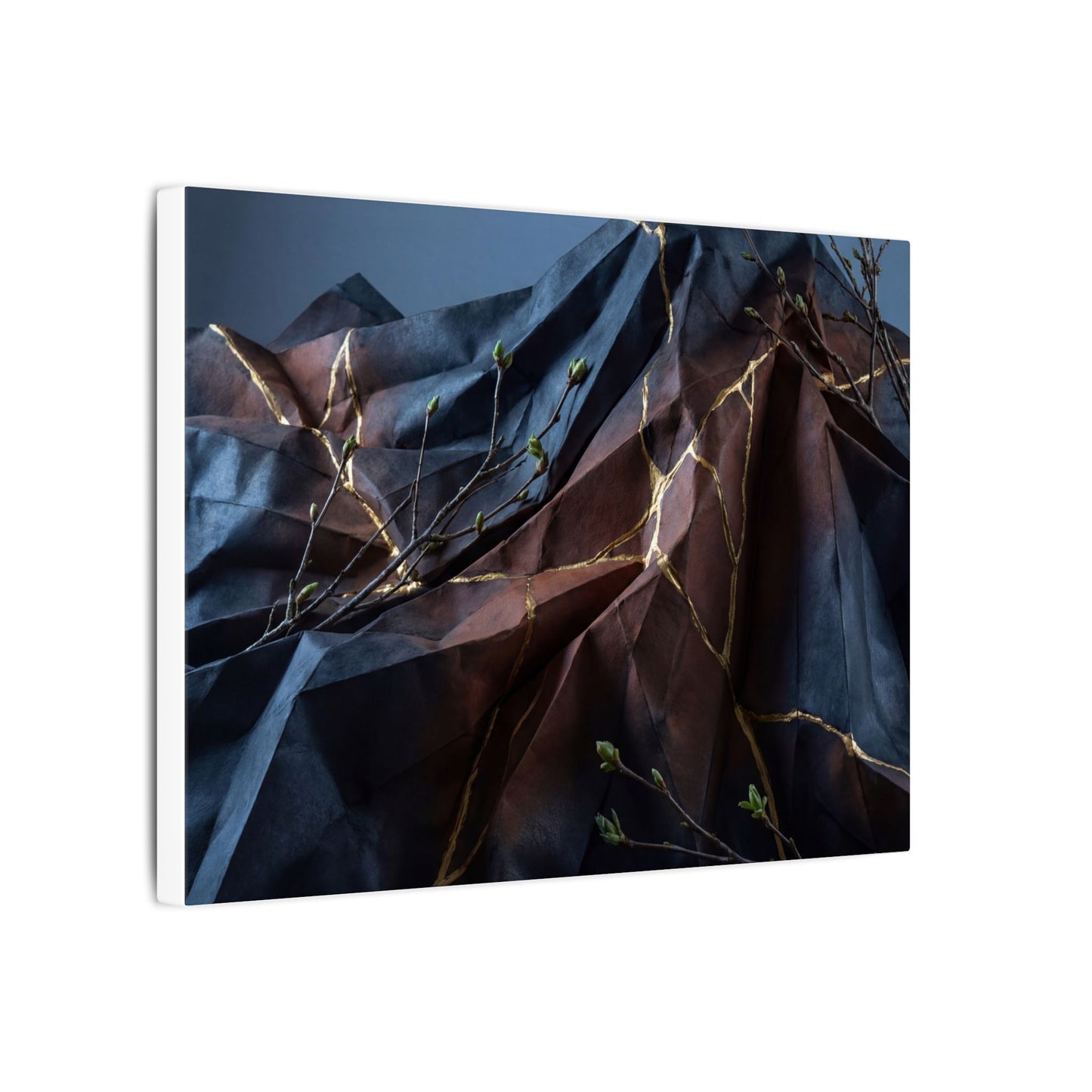 Paper Fold Broken Beauty Canvas Art | Philosophical Kintsugi Art