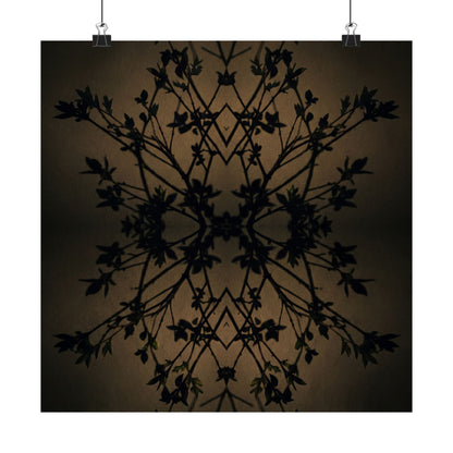 Shadow Play Wall Art Print | Spring Dark Japandi Shadow Zen Art