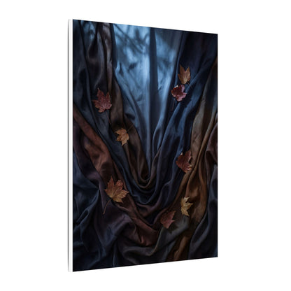 Silk Drape Canvas Art | Autumn Dark Japandi Moody Minimal Art