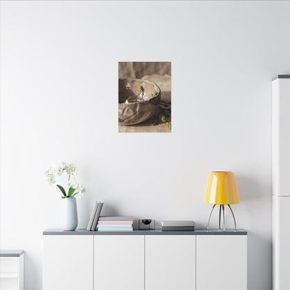 Candlelight Ceramic Bowl Canvas Art - Japandi Ma