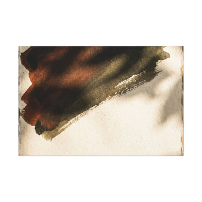 Ink Brushstroke Canvas Art | Summer Dark Japandi Moody Minimal Art