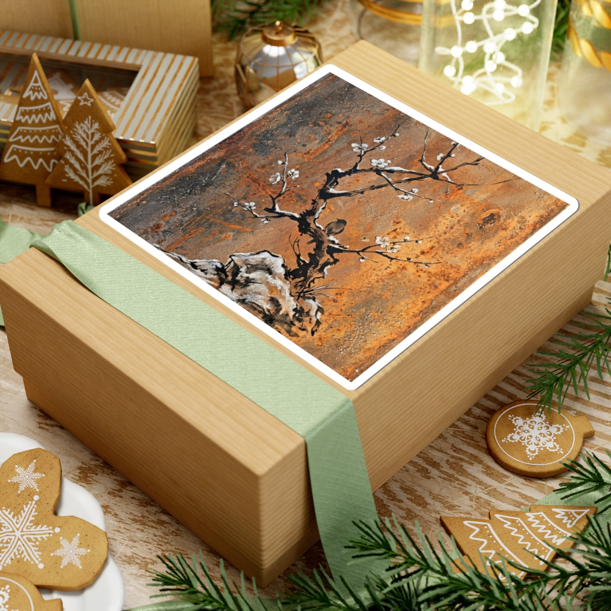 Datsuzoku Rust Patina Sticker - Zen Sumi E Art Print