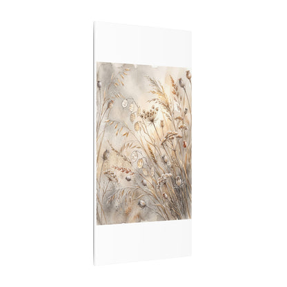 Winter Dried Flowers Watercolor Canvas Art | Warm Decor
