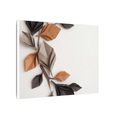 Paper Fold Autumn Canvas Art | Japandi Earthy Design
