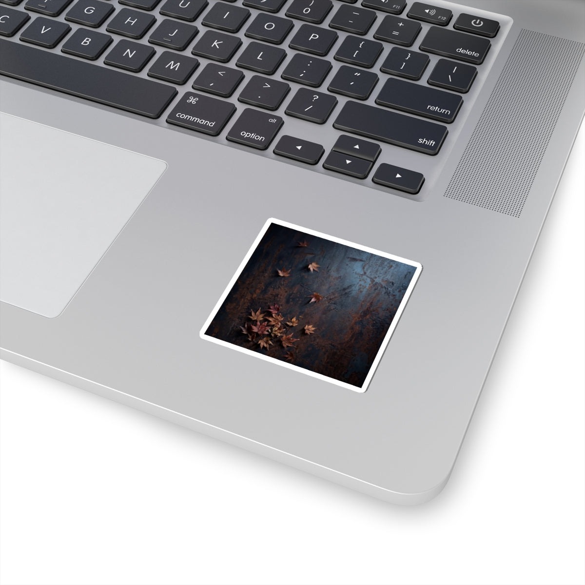 Rust Patina Shadow Zen Sticker | Sophisticated Dark Japandi Art