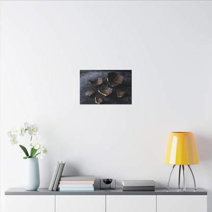 Winter Broken Pottery Shadow Zen Canvas Art | Bold Decor
