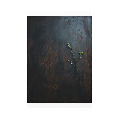 Rust Patina Moody Minimal Canvas Art | Moody Dark Japandi Art