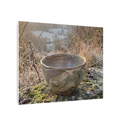 Golden Hour Ceramic Bowl Canvas Art - Japandi Shibui