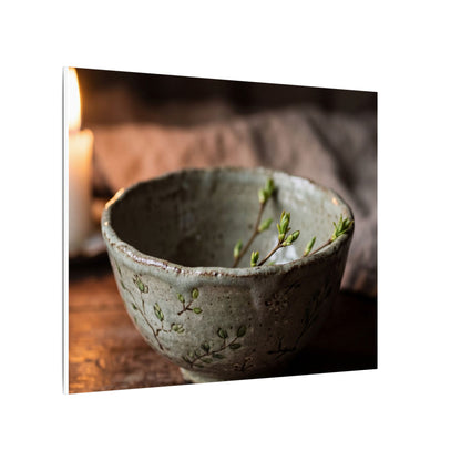 Ceramic Bowl Spring Canvas Art | Japandi Neutral Design