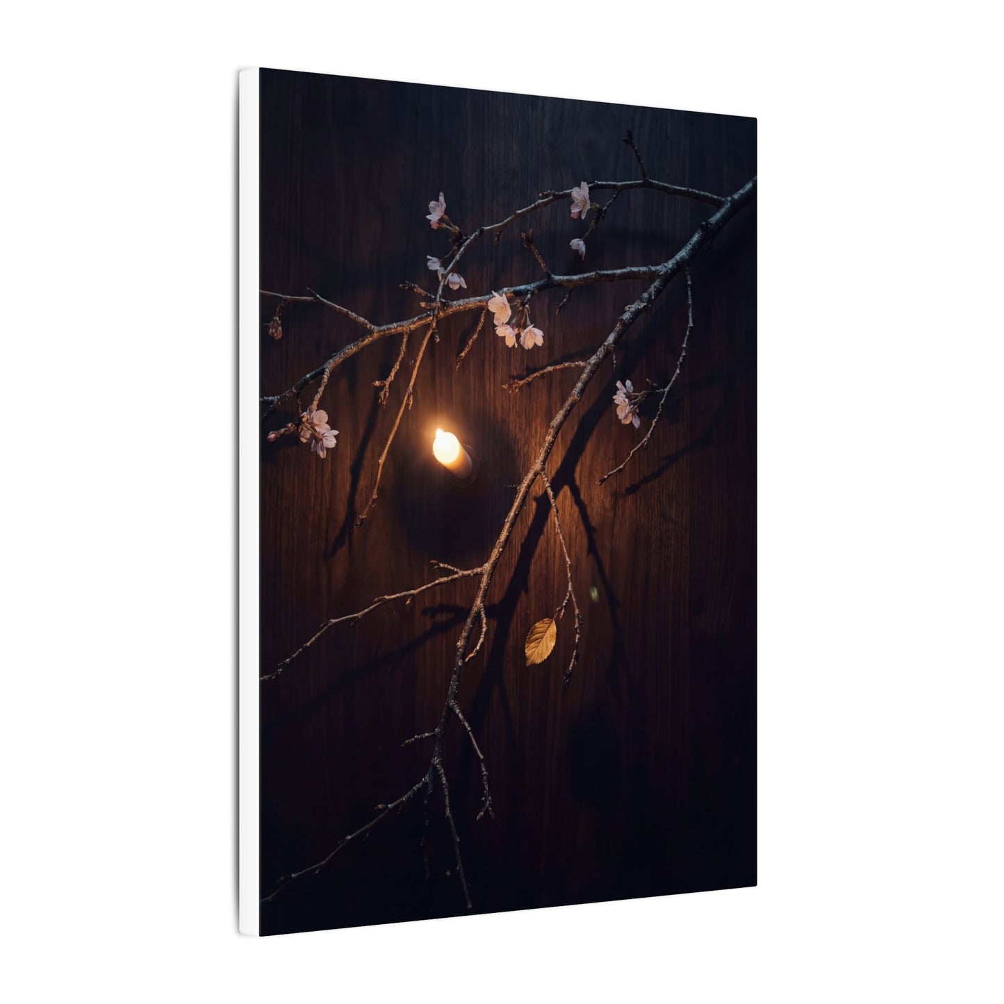 Datsuzoku Cherry Blossom Canvas Art - Dark Japandi Moody Minimal