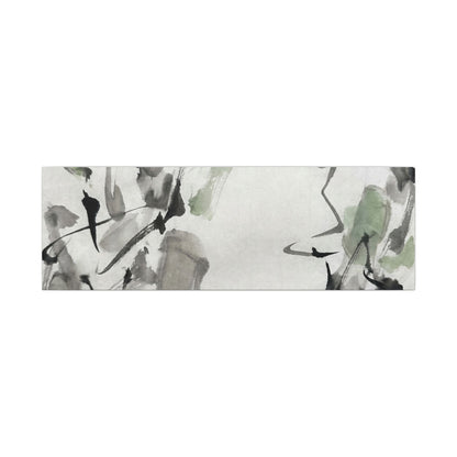 Zen Ink Brushstroke in Overcast | Sumi E Canvas Art