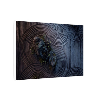 Spring Rock Garden Charcoal Ink Canvas Art | Bold Decor