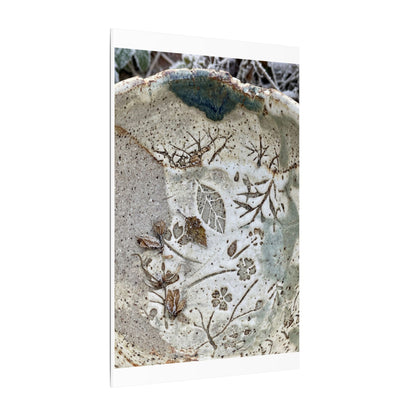 Ceramic Bowl Winter Canvas Art | Japandi Earthy Design