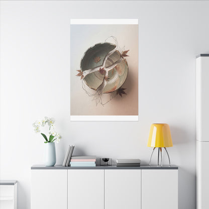 Dawn Ceramic Bowl Canvas Art - Japandi Fukinsei