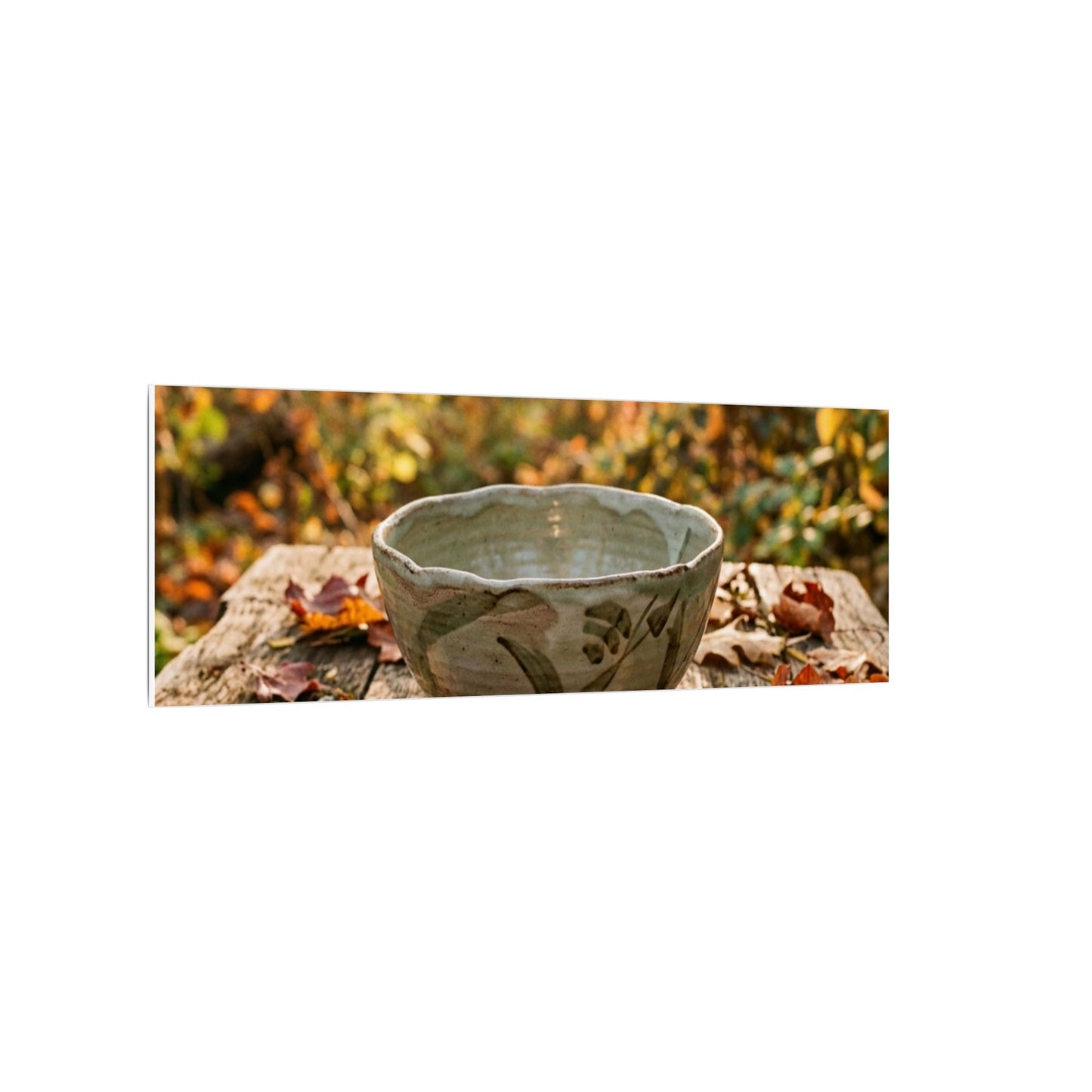 Golden Hour Ceramic Bowl Canvas Art - Japandi Fukinsei
